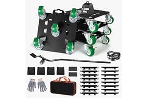 Guolich Ruedas para Mover Muebles Pesados, Ruedas para Muebles Pesados, 1300 kg de Capacidad, Gato para Mover Muebles, Gato para Levantar Muebles, Elevador de Muebles para Sofá Closet y Piano,Verde