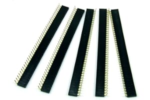 Just-Honest - 5 Pièces/pcs. x Connecteur Femelle/Header 40 Broches/Pins COUDÉ 90° Angle Droit/Right Angle 2.54mm #A416