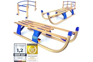 ‎ALPENFLITZER Alpenflitzer® Holzschlitten 110 cm Davoser Rodel Faltbarer Klappbarer Kinderschlitten; Premium Holz-Schlitten aus Buchenholz Klappschlitten Optional mit Lehne (Modell 24/25)