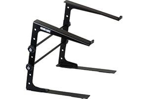 QUIK LOK - LPH/009 Supporto da Tavolo Multifunzione e Modulare, Base con Piastre 30,5 cm x 3 cm, con Strisce in Gomma, due Morsetti in Dotazione, Altezza Regolabile, in Acciaio, Colore Nero