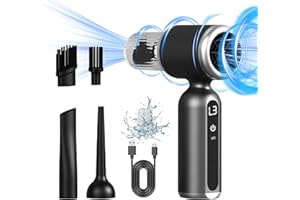 SPERRIC Aspirador de Mano,Aspirador de Mano Inalámbrico,Potente Aspirador de Coche Inalámbrico 2 en 1 9300PA,Pantalla LCD Táctil Inteligente,Potencia de Succión Ajustable en Tres Niveles,Para Coches,Casas