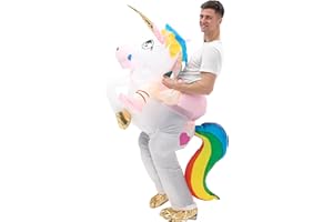 Geerypsy Einhorn Kostüme für Erwachsene aufblasbare Outfit Lustiger Halloween Karneval Parade Party Cosplay