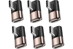 MOGOOD Adaptador USB-C ángulo de 90 Grados (Paquete de 2), USB C Adaptador de ángulo de 90 Grados Tipo C Adaptador de Transferencia de Datos Compatible con MacBook Pro,iPad Pro,Teléfonos,Nintendo