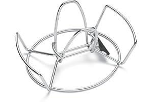 Weber Support de Cuisson pour Poulet en Acier Inoxydable, avec poignées, Support pour boîte/récipient pour liquides pour Un Poulet croustillant, uniformément cuit et juteux - Argent (6482)