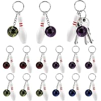 Lot de 6 porte-clés en forme de boule de bowling et de quilles, cadeaux de bowling pour enfants et adultes Lot de 6 porte-clés en forme de boule de bowling et de quilles, cadeaux de bowling pour enfants et adultes