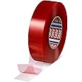 Tesa Tesafix 4965 Double Sided Adhesive Tape | Strong Adhesive | Width Selectable, 50 m | Transparent | Professional Mounting Adhesive Tape | Strong Hold On Many Materials /