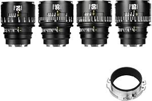 7artisans 24/35/50/85mm T2.1 Infinte Series Professional Full Frame Manual Cine Lens Compatible for EF Mount for Photography Filmmaking,Black