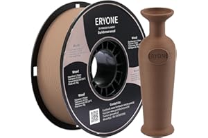 ‎ERYONE ERYONE Spezielles PLA Filament 1,75mm +/-0,03mm, 3D-Druck-Filament PLA 1,75 mm f¡§1r 3D-Drucker und 3D-Stifte, 1kg/Spule, Dunkles Holz