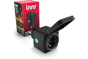 Innr Zigbee Smart Außensteckdose, Funktioniert mit Hue* und Alexa, Outdoor Smart Plug, Zigbee Repeater, Garten Steckdose mit Strommessung, IP54 Wasserdicht - 1 Stück