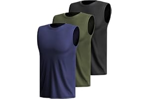 HIOUTDOOR 3 Or 5er Pack Sport Tank Top Herren äRmellos Shirt Fitness Achselshirt Schnelltrocknend Muskelshirt Atmungsaktiv Laufshirt Tanktop Gym Funktionsshirt Sleeveless Sportshirt Westen Multipack