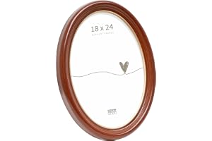 Deknudt ramar klassisk oval harts fotoram svart, valnöt, 18 x 24 cm