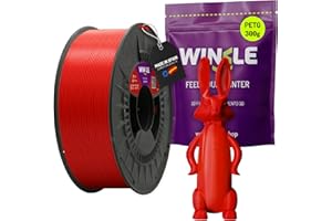 WINKLE FEED YOUR PRINTER WINKLE Filamento PETG Rojo Diablo | Filamento Impresora 3D | Filamento PETG 1,75mm 300g | Compatible con Mayoría Impresoras 3D | PETG Rojo | Precisión Dimensional | Bobina 300g