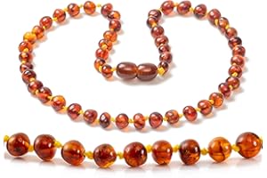 ZHAOXIA Collier Ambre(Unisex) - 100% véritable Ambre Baltique