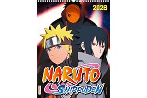 Naruto Shippuden Posterkalender 2026: Großer Wandkalender, Monatskalender im Hochformat mit Spiralbindung | 12 große Farbmotive