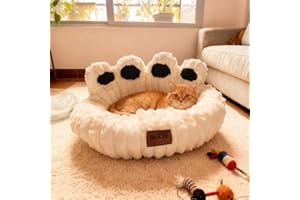 SHJOEE Cama para Perros y Gatos CóModo Y CáLida Felpa Camas para Mascotas Cesta de Perros Relajante y Lavable Cesto de Felpa para Gato Sofá para Perros y Gatos Pequeños/Medianos Antideslizante