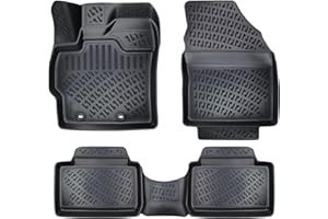 ‎FUSSMATTENPROFI.COM fussmattenprofi.com 3D Gummimatten Set für Toyota Yaris IV (4.Gen) Baujahr ab 2020 | Extra Hoher 5cm Rand Allwetter Auto Fussmatten I TPE Geruchlos rutschfest Fußmatten Zubehör