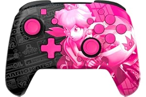 PDP Rematch GLOW Wireless Controller Grand Prix Peach Nintendo Switch, Różowy i czarny
