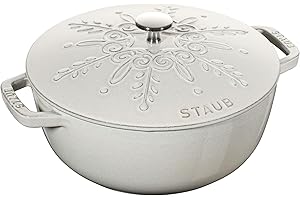 STAUB Four rond en fonte de 24 cm avec flocon de neige et truffe blanche