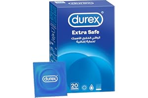Durex Extra Safe Extra Lubed Condoms for Men, Pack of 20