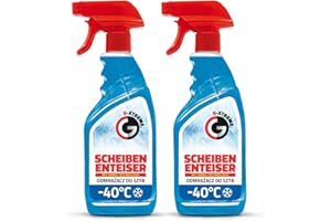 ‎GAMIX Gamix Scheibenenteiser mit Nano-Technologie | Enteisungsspray bis -40°C | Kratzfreie Auto-Enteisung | Klare Sicht für Windschutzscheiben | 2 x 500 ml