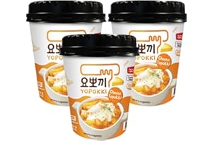‎EASYCOOKASIA EasyCookAsia Tteokbokki Cup 2er3er,10er Set – Koreanischer Reiskuchen im Becher | Süß & Scharf, Jjajang, Carbonara oder Cheese | Ready-to-Eat K-Streetfood für Zuhause (3er, Käse)