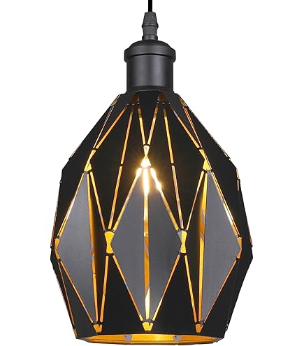 Safi Mesh 1 Light Pendant Ceiling Fitting Antique Brass
