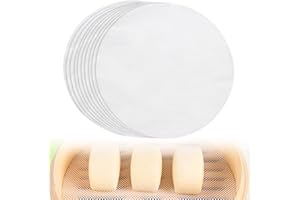 DHER RéUtilisable Tapis Vapeur Vapeur Maille Pad Tapis Lot De 10 Tampons Vapeur Ronds En Silicone,DiamèTre 28Cm AntiadhéSifs, Tampons RéUtilisables Pour Pain De Cuisine,Tampons DéShydrateurs De Fruits