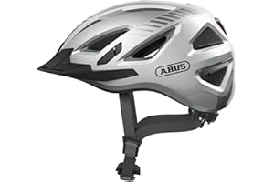 ‎ABUS ABUS Unisex Urban-i 3.0 kask rowerowy, srebrny (Signal Silver X), rozmiar XL, 61-65 EU