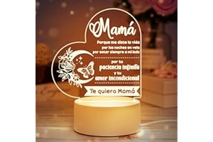 Buioata Regalo Cumpleaños Madre, Regalo Madre, Regalo Mama - Lámpara de Noche, Regalos para Mama, Regalos Navidad para Madre, Regalos para la Madre de Hija e Hijo