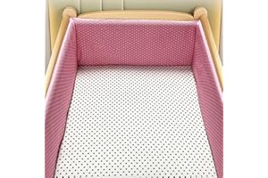 GYCS Breathable Crib Bumper Cot Liner,Airwrap Cot Bumper,Breathable Cot Bumper,Baby Cot Bumpers Safer Cot Liner,Cot Bed Side Bumper Cushions,Soft Bumper for Around Cot,N04,150 * 30CM