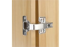 BARTUDA Cerniere per armadio,2 Pezzi Cerniere a Chiusura Morbida con Apertura a 90°, per mobili da cucina, 4 Pollici 3D cerniere nascoste regolabili