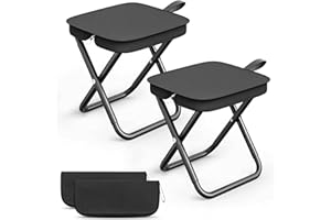 JIAHUADE Sgabello Pieghevole Portatile, 2 Pezzi Sgabelli da Campeggio, Sedia Pieghevole per Esterni, Mini Sgabello da Campeggio, Sedile Piccolo Pieghevole,Sgabello Telescopico,per Viaggi,Pesca,Picnic,Barbecue