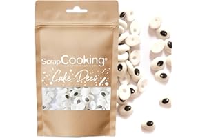 ScrapCooking - Décors Sucrés Yeux 40 g - Yeux en Sucre Comestibles - Sprinkles Halloween Œil - Décorations pour Gâteaux, Biscuits, Cupcakes, Cake pops - 7459
