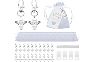 DUGEHO Schutzengel Schlüsselanhänger 20 Stück, Gastgeschenke Taufe Hochzeit, für Kommunion Konfirmation Schlüsselanhänger Mädchen, Dankeschön Geschenk