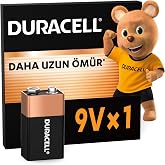 Duracell Basic Alkalin 9V Pil (1'Li Paket) &ndash; &Ccedil;ok Ama&ccedil;lı Alkalin Pil 9V &ndash; Daha Uzun &Ouml;m&uuml;rl&uuml; &ndash; G&uuml;nl&uuml;k Cihazlar I&ccedil;in G&uuml;venilir G&uuml;