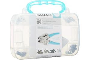We R Memory Keepers Caja Crop-A-Dile Aqua con Ojales