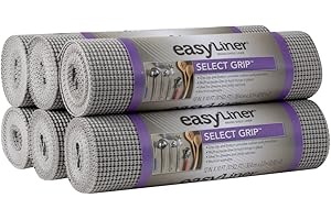 DUCK EasyLiner Select Grip - Forro de estante para cajones y gabinetes, fácil de instalar y cortar para ajustar, revestimiento antideslizante para estantes de cocina, baño, despensa, 12 pulgadas x 10 pies,