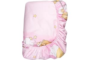 Baby Comfort Drap-Housse 100% Coton pour Berceau de 120 x 60 cm - Motif 5