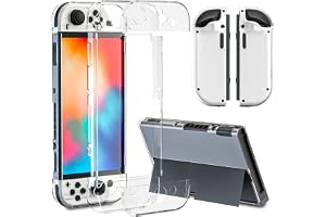 Mizznee For Nintendo For Switch Case, Newly Upgraded Clear Hard Protective Cover For Switch OLED & Standard For Switch, Slim Fit Anti-Scratch Shell With Easy Access To All Ports, Transparent Hard Case