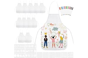 Morcheiong Lot de 36/72 tabliers à faire soi-même pour enfants avec stylo coloré et gabarit d'artisanat pour travaux manuels et peinture