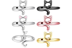 SHSHbuy Anneaux Crochet,6 Pièces Boucle De Tricot Réglable Boucle De Crochet De Tricot,Guide De Fil Porte-Doigt à Tricoter Dé à Tricoterpour Artisanat Accessoires Outil