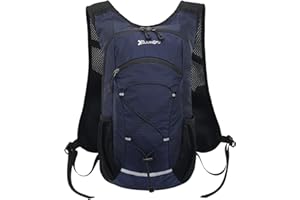 JXCTNNU Trinkblasen Verstellbarer Rucksack Trail Run Rucksack Trekkingrucksäcke Trinkrucksack Fahrrad Damen und Herren für Laufen Marathon Radfahren Bergsteigen