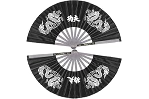 ZLXHDL Ventaglio Cinese Tai Chi, Ventaglio Manuale con Costole Ventaglio in Acciaio Inossidabile, Ventagli Pieghevoli a Mano Per Pratica Cinese Kung Fu Tai Chi, Decorazioni Cinesi