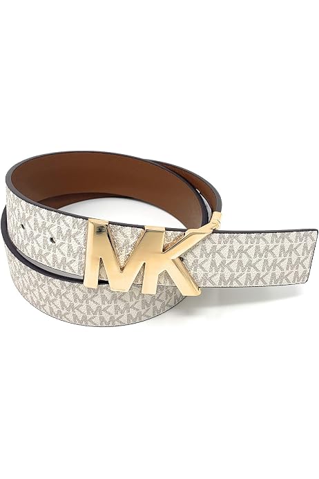 Michael Kors Womens Reversible MK Logo Belt Brown/Brown (S