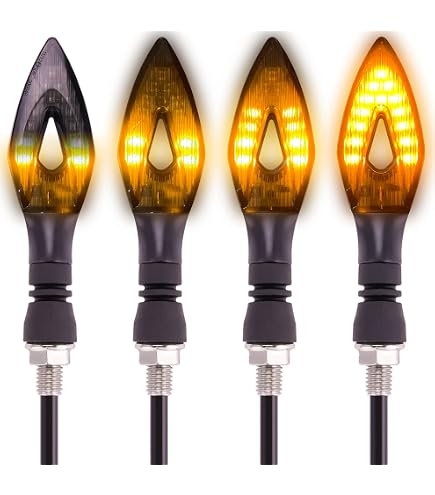 Kit 4 Clignotants LED Moto - Ambre - Universel 12V - Étanche IP68