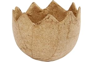 Quickdraw Supplies Set of 8 Paper Mache Egg Shells For Easter Craft Decorate Your Own Easter Eggs Treasure Hunt Bonnet Decoration