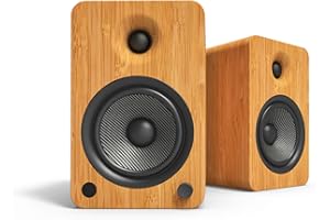 Kanto Enceintes Actives HiFi Bluetooth YU6 Bambou Vendues par Paire
