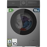 Cecotec Washing Machine Front Load 12 kg Bolero DressCode 12450 Inverter Steel, 1400 rpm, 16 programs, Class A-20%, Inverter