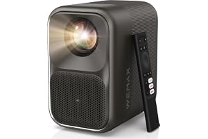 WEMAX Smart Projector Google TV with Netflix Official 500 ISO Lumens, Full HD 1080P (4K), Autofocus and AI Correction, Dustpr