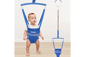 Slevoo Baby Door Jumpers, Oxford Cloth Baby Door Bouncer for 6-12 Months, Secure Clamp and Adjustable Strap Included (Blue)